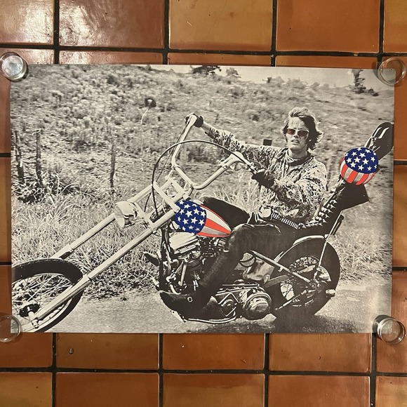 Vintage Easy Rider Chopper America Movie Poster Peter Fonda 1960's 29x41.5
